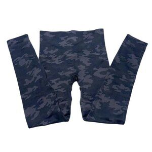 Spanx Camo Print Leggings Black/Gray Size Medium